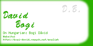 david bogi business card
